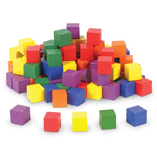 Learning Resources Wooden Color Cubes, 102ct.